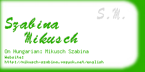 szabina mikusch business card